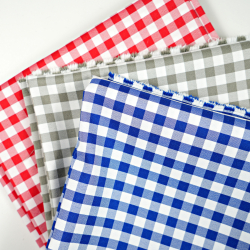 Tischdecke aus flecken- und wasserabweisendem Stoff - blaue Vichy-Karos