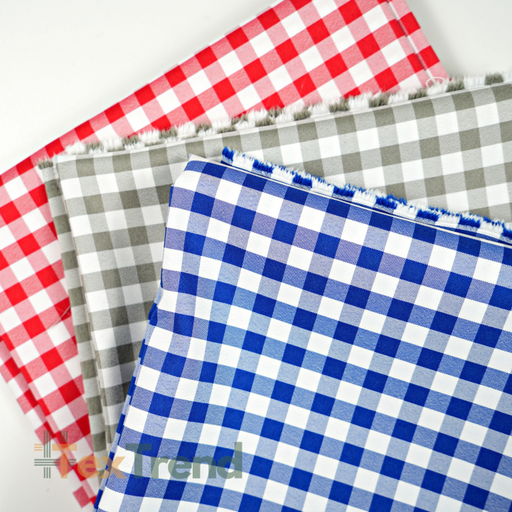 Tischdecke aus flecken- und wasserabweisendem Stoff - blaue Vichy-Karos