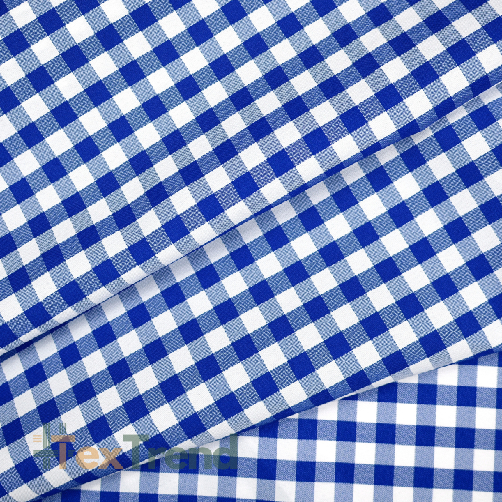 Tischdecke aus flecken- und wasserabweisendem Stoff - blaue Vichy-Karos