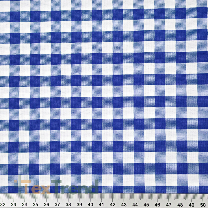 Tischdecke aus flecken- und wasserabweisendem Stoff - blaue Vichy-Karos