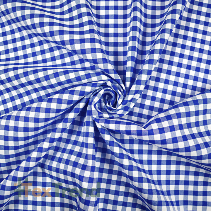 Tischdecke aus flecken- und wasserabweisendem Stoff - blaue Vichy-Karos