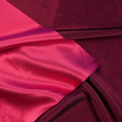 Zweifarbiger Bekleidungsstoff Satin / Taft - Rot 44