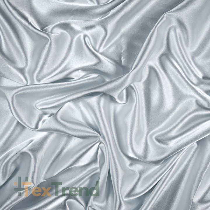 Kleidungsstoff Satin mit Lycra - Silber 106