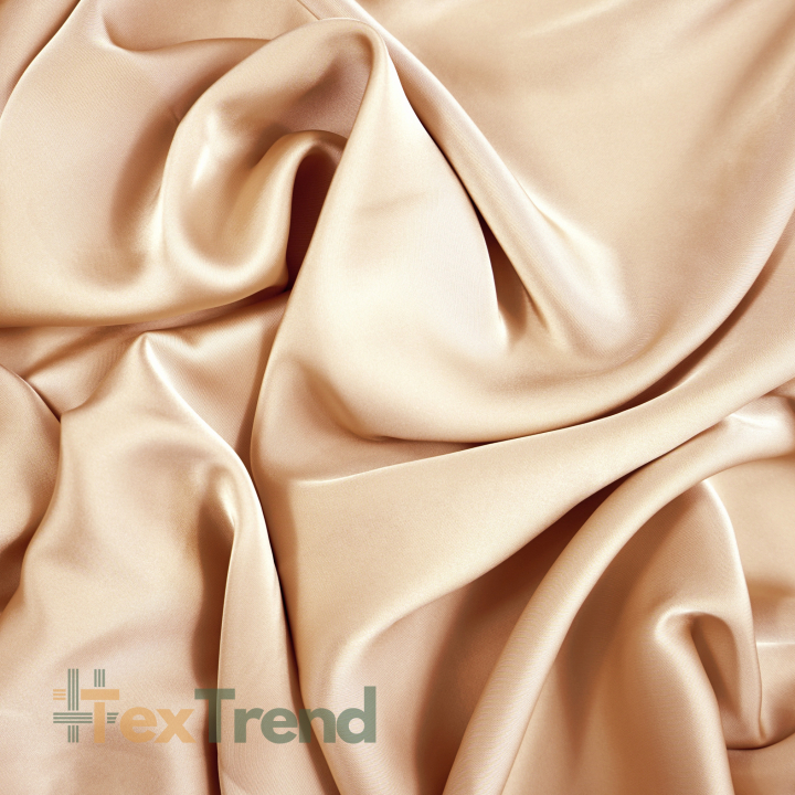 Armani Satin Stoff / Kunstseide - dunkelbeige 18