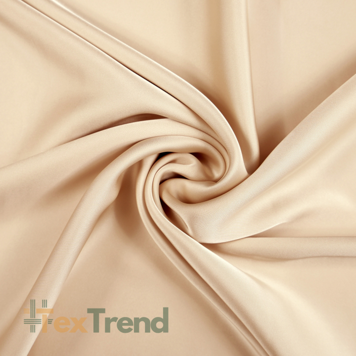 Armani Satin Stoff / Kunstseide - dunkelbeige 18