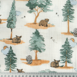 Doppel-Gaze mit Tiermotiven auf der Wiese