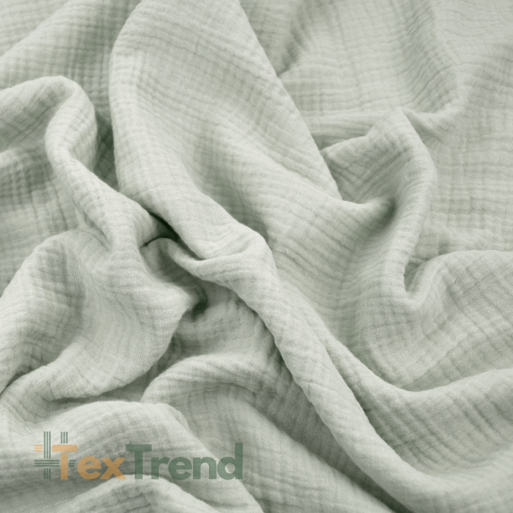 Musselin Double Gauze Hellgrau (Light Grey)