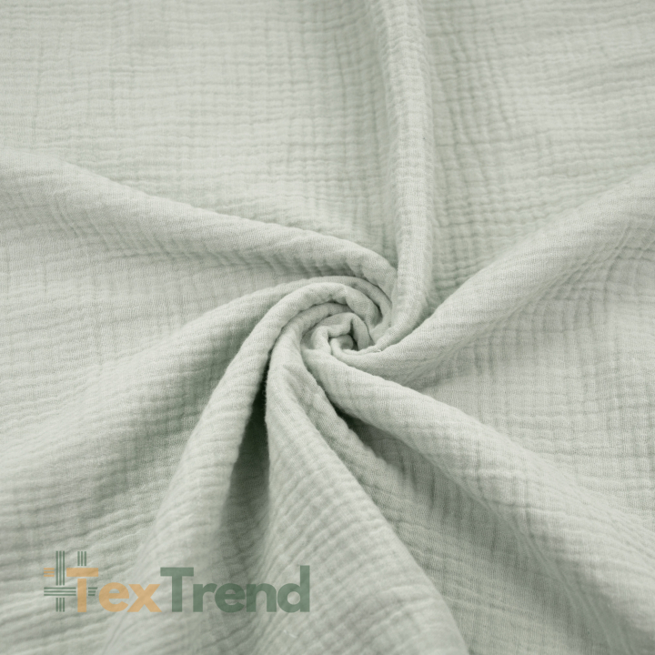 Musselin Double Gauze Hellgrau (Light Grey)