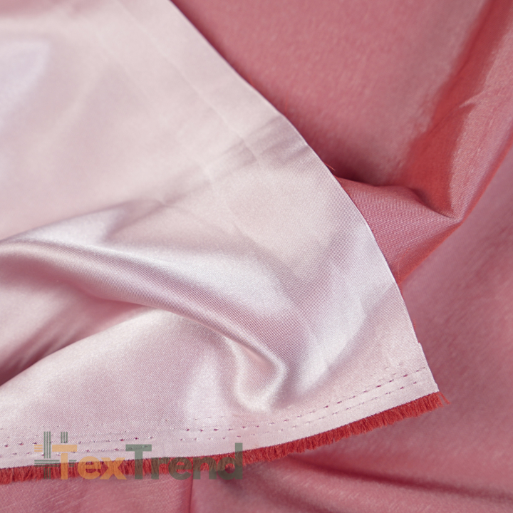 Doppelseitiger Bekleidungsstoff Satin / Taft - schmutziges Rosa 4