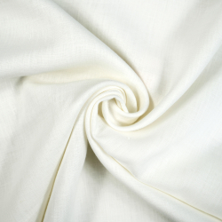 100% Leinen Bekleidungsstoff warm weiß (Off white) - 185g - (12)