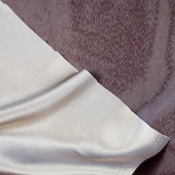 Doppelseitiger Bekleidungsstoff Satin / Taft - Gold / Braun 19