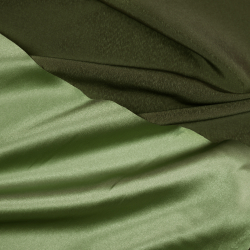 Zweifarbiger Bekleidungsstoff Satin / Taft - Oliv 35