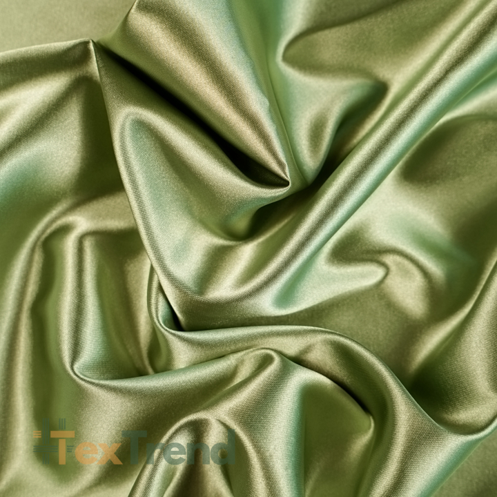 Zweifarbiger Bekleidungsstoff Satin / Taft - Oliv 35