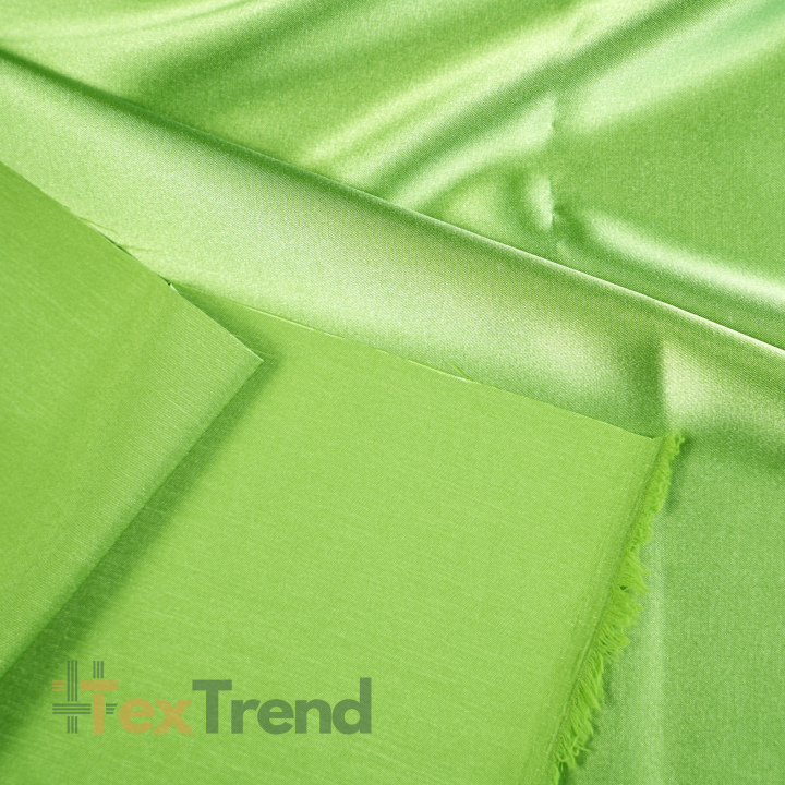 Zweifarbiger Bekleidungsstoff Satin / Taft - grüner Apfel 21