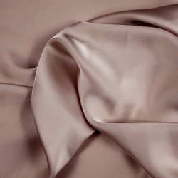 Armani Satin Stoff / Kunstseide - Kakao 25