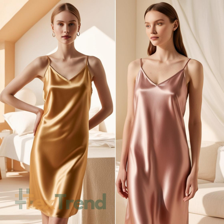 Kleidungsstoff Satin mit Lycra - champagnerrosa 36