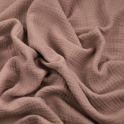 Musselin Double Gauze braun moka (Mocha Mouse)