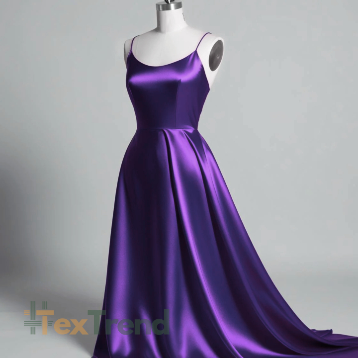Kleidungsstoff Satin mit Lycra - dunkles Violett 77