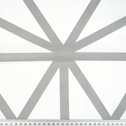 100% Baumwolle Spinnennetz grau auf weißem Hintergrund