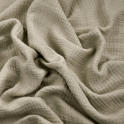 Musselin Double Gauze grau-beige (Latte)