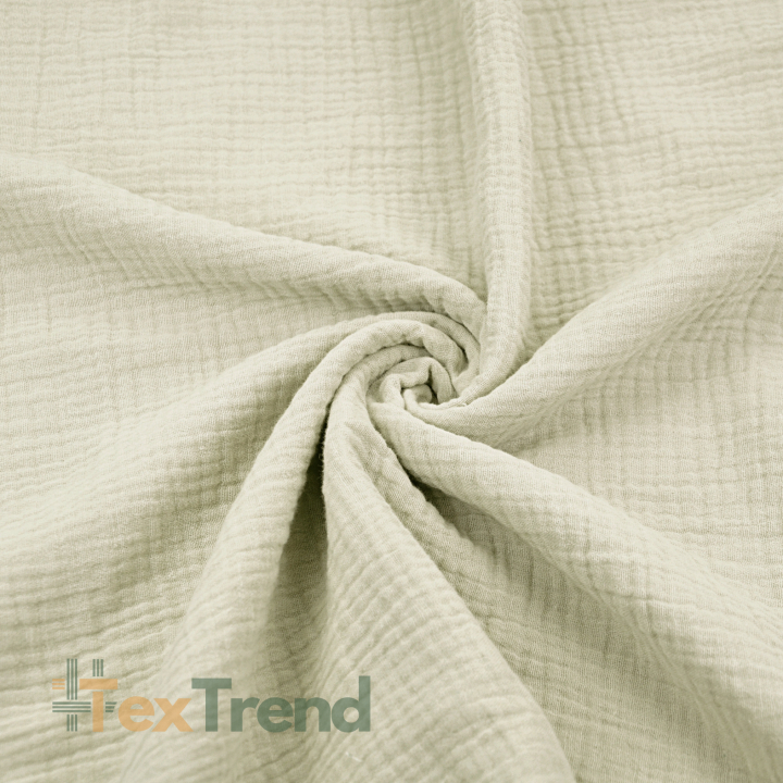 Baumwoll-Musselin Double Gauze - kaltes Beige