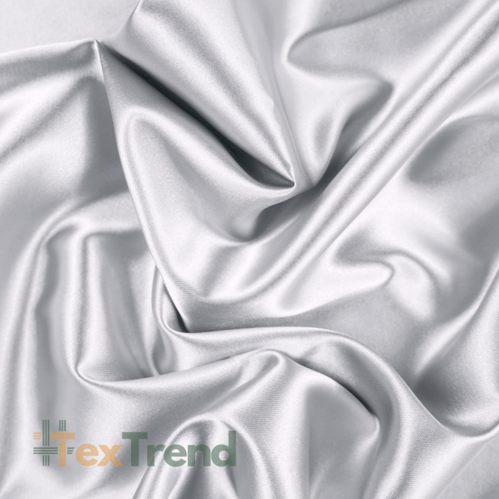 Zweifarbige Bekleidungsstoff Satin / Taft - Silber mit lila Reflexen 56