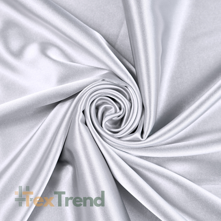 Zweifarbige Bekleidungsstoff Satin / Taft - Silber mit lila Reflexen 56