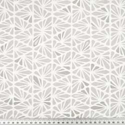 100% Baumwolle mit pflanzlichem Mosaikmuster in Beige