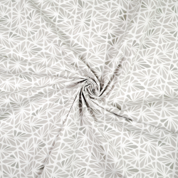 100% Baumwolle mit pflanzlichem Mosaikmuster in Beige