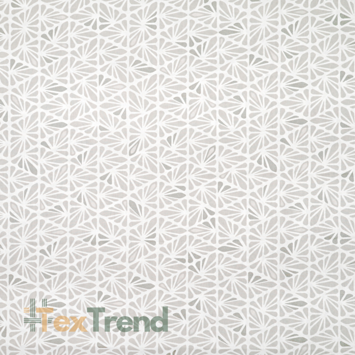 100% Baumwolle mit pflanzlichem Mosaikmuster in Beige