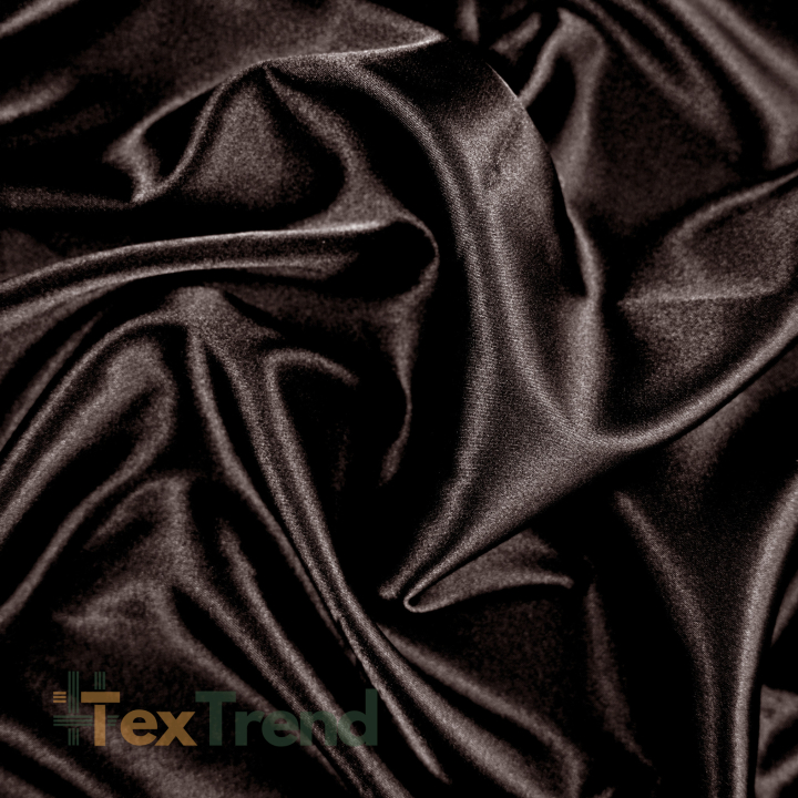 Kleidungsstoff Satin mit Lycra - Dunkelbraun 26
