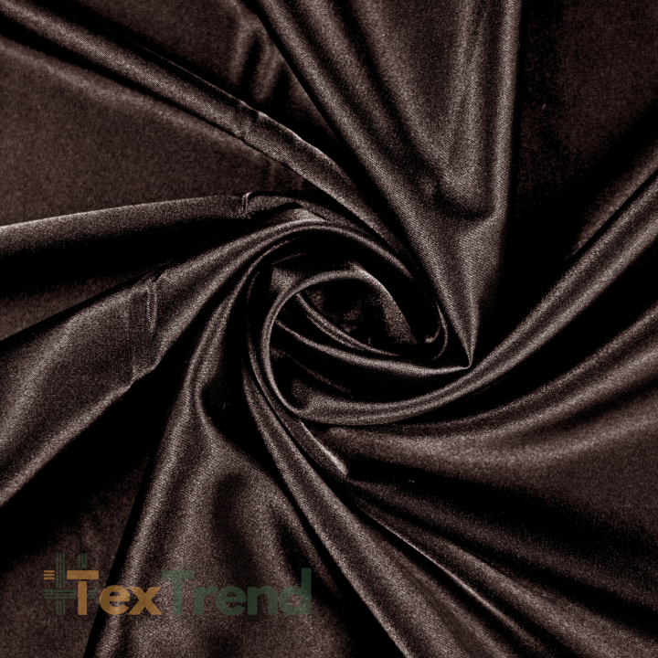Kleidungsstoff Satin mit Lycra - Dunkelbraun 26