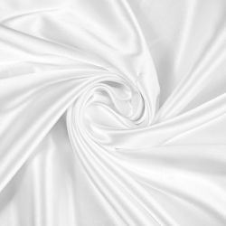 Zweifarbige Bekleidungsstoff Satin / Taft - Weiß 1