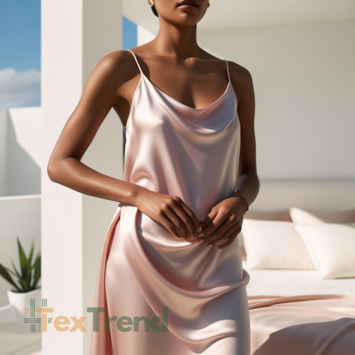 Armani Satin / Kunstseide - beige-rosa 12