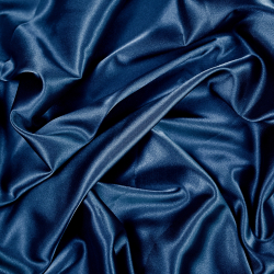 Kleidungsstoff Satin mit Lycra - Dunkelblau 93