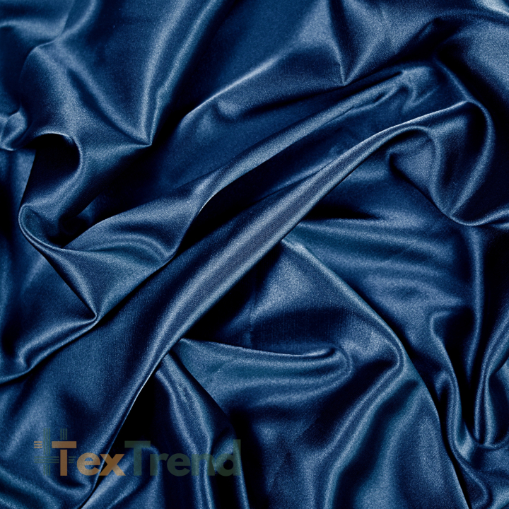 Kleidungsstoff Satin mit Lycra - Dunkelblau 93
