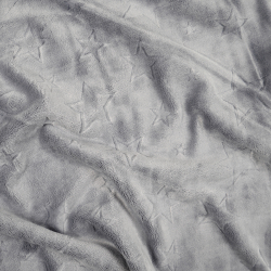 Minky Premium Sterne - grau (Dapple Gray)