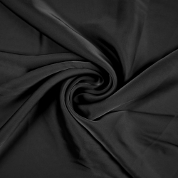 Armani Satin Stoff / Kunstseide - schwarz 44