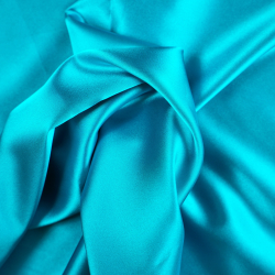 Kleidungsstoff Satin mit Lycra - dunkles Türkis 32