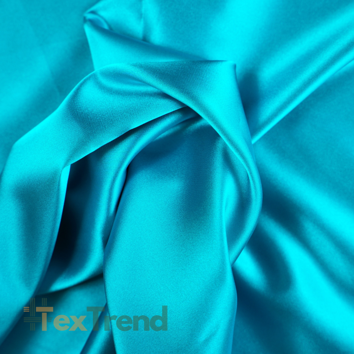 Kleidungsstoff Satin mit Lycra - dunkles Türkis 32