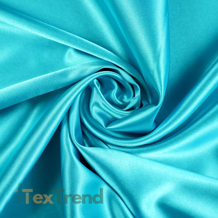 Kleidungsstoff Satin mit Lycra - Türkis 89