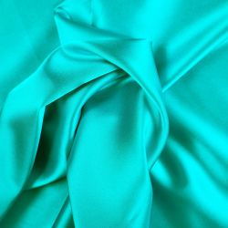 Kleidungsstoff Satin mit Lycra - Meergrün 34