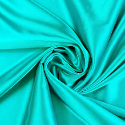 Kleidungsstoff Satin mit Lycra - Meergrün 34