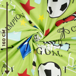 100% Baumwolle Fußball Champion auf grünem Hintergrund