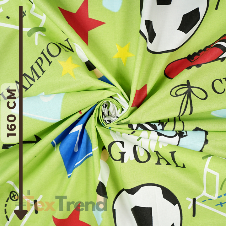 100% Baumwolle Fußball Champion auf grünem Hintergrund