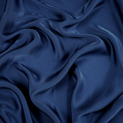 Armani Satin Stoff / Kunstseide - marineblau 41