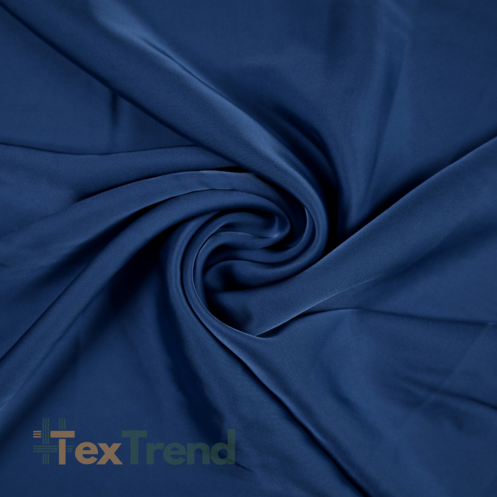 Armani Satin Stoff / Kunstseide - marineblau 41