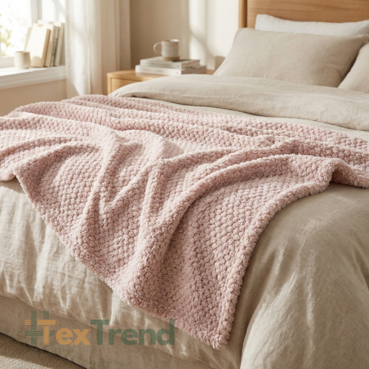 Polar Sherpa Lammprägung 3D - Pastellrosa (Sephia Rose)