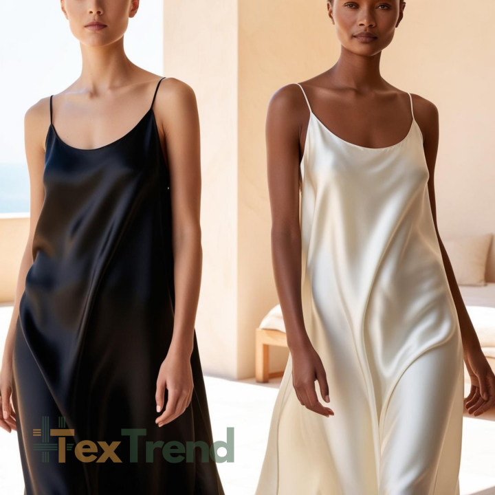 Armani Satin Stoff / Kunstseide - Weiß 1