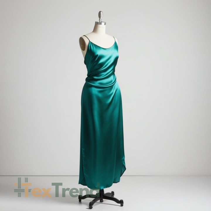 Armani Satin Stoff / Kunstseide - Flaschengrün 38